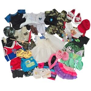Lot of Build a Bear Workshop Doll Clothes Outfit Mix‎ Match Accessories Kids